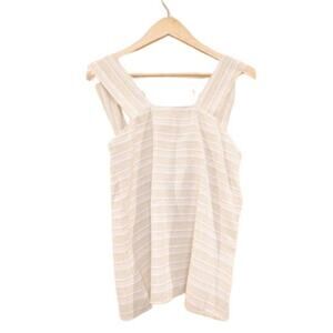 Linen Lux striped print top with back knot